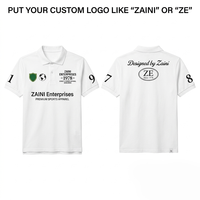 Kemeja Pria Lengan Pendek Sporty 170gsm Rajutan Solid Bernapas Spandex Polyester Premium Panel Kontras Logo Kustom