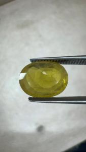 Saphir jaune naturel de 4,31 ct, certifié GIA, provenant de la mine de saphir de Bangkok, taille ovale, pierre précieuse non montée, saphir jaune doré, pour bague ou pendentif. - Product Image 3