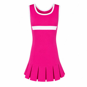 OEM Women Tennis Uniform <b>Set</b> Sleeveless Athletic Top and Pleated Sports Skirt Breathable Moisture Wicking Training Competition - Product Image 6