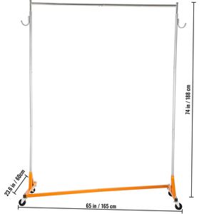 Appendiabiti Industriale con Base a Z Regolabile in Altezza, Robusto Stand per Abiti con Base a Z Orientabile - Product Image 5