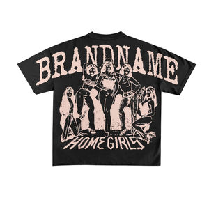 Camiseta de Hombre Personalizada con Estampado Gráfico, Corte Cuadrado, Estilo Vintage, de Algodón/Fibra de Bambú, Oversize, Antiarrugas, Transpirable, Estilo Urbano - Product Image 2