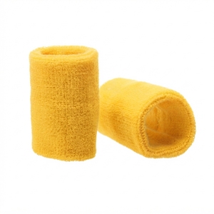 Bandeau de poignet en coton éponge personnalisé, absorbant la transpiration, pour le sport, la gym, le tennis, le basketball, la course à pied et le fitness - Product Image 2