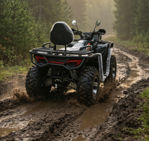400CC 4WD EFI Off-Road ATV UTV Utility Vehicle with Power Steering,Electric Winch,Tow Hitch,Handlebar Seat <b>Heating</b>,<b>USB</b> Charging - Product Image 3