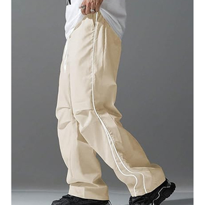 OEM Custom Logo <b>Men</b>’s Sports Track Pants <b>Loose</b> <b>Fit</b> Windbreaker Nylon Anti-Wrinkle Casual Elastic Waist Drawstring <b>Joggers</b> - Product Image 3