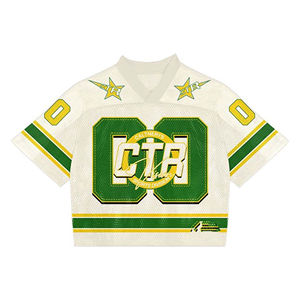 Camisetas de malla exclusivas de gran tamaño con logo frontal, estilo Blokecore, Hip Hop, RAP, fútbol, retro, manga regular, cuello en V, para hombre - Product Image 1