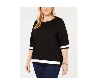 เสื้อยืดผู้หญิงไซส์ใหญ่คุณภาพสูง ทรงหลวม พร้อมคุณสมบัติป้องกันรอยยับและแห้งเร็ว ผลิตจากผ้าฝ้าย/ใยไผ่ - Product Image 4