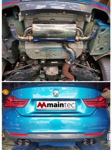 ชุดท่อไอเสียแบบ Axle-back สำหรับ BMW F32 430i แบบยึดด้วยแคลมป์ สแตนเลส 304 สำหรับเพิ่มสมรรถนะ / MAINTEC ผลิตในเกาหลี - Product Image 2