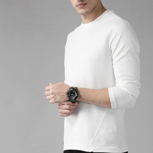 Classic Comfortable <b>Waffle</b> Weave Soft Cotton Everyday Casual Wear T <b>Shirt</b> Soft Stretchable <b>Waffle</b> Fabric Casual Style T <b>Shirt</b> - Product Image 2