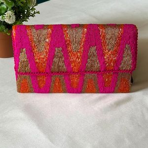 Bolso de mano elegante hecho a mano con cuentas, listo para fiestas, para la noche, bodas, recepciones, colección de moda para mujer, premium. - Product Image 3