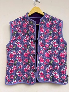 Suzani <b>Velvet</b> Cotton Breathable Vest Turkish Floral Beaded V-Neck Winter Boho Vintage Unisex Sleeveless Short <b>Jacket</b> In-Stock - Product Image 3