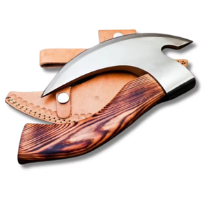 Couteau à pizza LEGACY BLADES en acier Damas, design personnalisé, manche en bois antidérapant, lame tranchante, durable, lavage à la main uniquement - Product Image 2