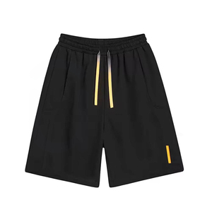Pantalones Cortos Bermuda para Hombre, de Color Sólido, Casuales, Transpirables, de Secado Rápido, de Poliéster/Algodón, con Bolsillos, Cintura Elástica, Estilo Tejido de Longitud Media - Product Image 2