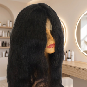 Full Lace <b>Wig</b> <b>Long</b> Natural Black Brazilian Remy Hair for Lace Transparent Lace with Baby Hair Glueless Double Drawn Small - Product Image 6
