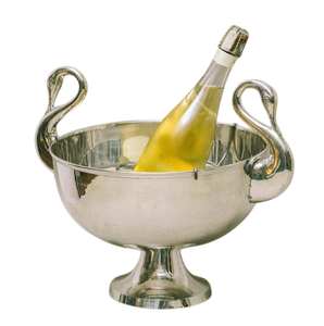 Cubo de hielo para champán de acero inoxidable dorado de alto brillo, de gran capacidad, con base, para bar, hotel, fiestas. - Product Image 4