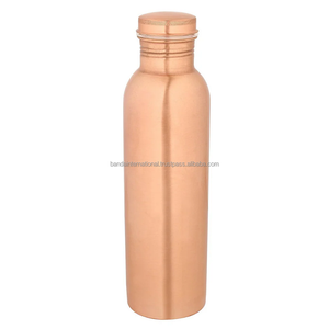 Botella de cobre de alta calidad con acabado pulido para beber y uso en la cocina, a prueba de fugas. - Product Image 2