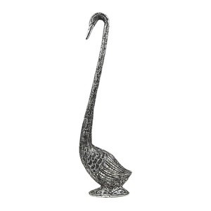 Esculturas de Pato de Aleación de Metal Plateado Indio Hechas a Mano Tradicionales al por Mayor, Figuritas, Estatuas, Decoración del Hogar, Artículos de Regalo SMG-352A - Product Image 1