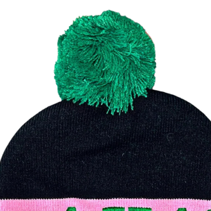 Knit Embroidered Beanie <b>Hat</b> Black Color Winter Warm <b>Cap</b> Fashion Headwear Soft Knit <b>Hat</b> Casual Outdoor Accessory Unisex Beanie - Product Image 2