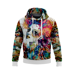 Sudadera con capucha de poliéster transpirable para sublimación 3D, sudadera con capucha de forro polar en blanco para sublimación para hombre a precio económico. - Product Image 1