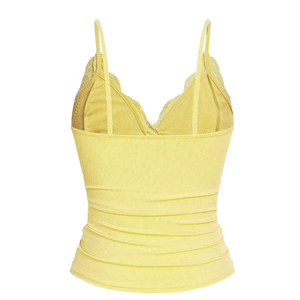 Women's Lace Ribbed Strapless <b>Cami</b> Tank <b>Top</b> Breathable Quick Dry Stretch Slim Fit Casual Summer Camisole Soft Comfortable - Product Image 2