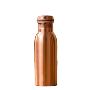 Indian Manufacture Pure Copper Water Bottle With Plain Design for Home Office & School Comes Sport Style Bottles - Product Image 2