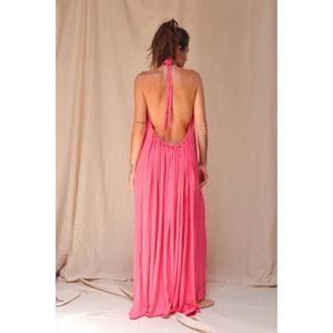 Vestido Maxi de Algodón Blanco Premium para Mujer, Estilo Boho, Sin Mangas, Transpirable, Ecológico, Teñido Natural, Elegante, Venta al Por Mayor - Product Image 3