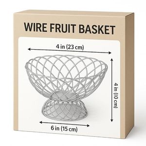 Panier de rangement en métal à mailles larges, grande capacité, organisateur pour étagère de cuisine - Product Image 2