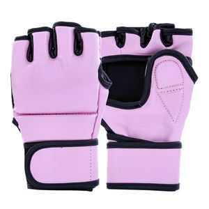 Gants de MMA personnalisés en cuir premium, demi-doigts, fermeture auto-agrippante, unisexes, pour entraînement et combat, fabricant OEM - Product Image 1