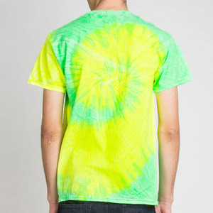 Camiseta de Manga Corta para Hombre, Cuello Redondo, Corte Regular, Algodón, Estilo Casual, Patrón Verde y Amarillo, Tejido de Punto - Product Image 5
