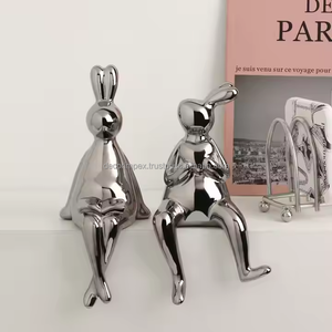 ของตกแต่งบ้านรูปกระต่ายรูปปั้นเครื่องประดับตกแต่งบ้านทำด้วยมือของตกแต่งบ้านไม่สนับสนุนทุกวันโดยการตกแต่ง impex - Product Image 1