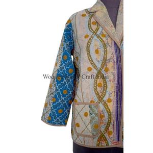 Veste Kantha tricotée ethnique été/hiver printemps, respirante, séchage rapide, écologique, vintage, décontractée pour les sorties - Product Image 3