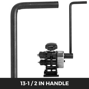 Cintreuse manuelle pour tubes carrés et rectangulaires de 1-1/2 po, rouleau de calibre 14 pour le cintrage de barres plates douces, outil de cintrage à rouleaux - Product Image 3