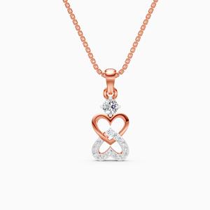 Colgante de Corazón Infinito con Diamantes Redondos de 0.22 Quilates Cultivados en Laboratorio en Oro Amarillo de 14K, Oro Blanco y Oro Rosa - Product Image 1