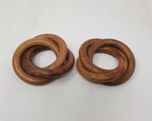 Anillo para Servilletas de Bambú Duradero con Diseño Clásico de Corona de Flores y Frutos Rojos, 2.5cm de Ancho, para Decoraciones de Fiestas, Bodas y Año Nuevo - Product Image 3