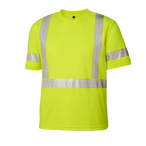 High Visibility Lightweight Polyester Working T Shirts for Men Reflective Tape CE Certified Safety Wear for Road Work Outdoor - Product Image 1