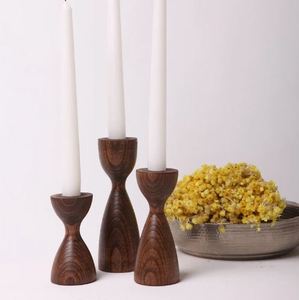Soporte de Madera Geométrico Personalizado para Velas, Pedestal de Madera para Velas, Portavelas de Madera Hecho a Mano, Recipiente Moderno para Velas - Product Image 6