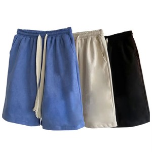 Pantalones Cortos Casuales para Hombre, Antiarrugas, de Secado Rápido, Impermeables, Transpirables, de Color Sólido, con Logotipo Bordado, Cintura con Cordón Ajustable, Corte Medio - Product Image 2