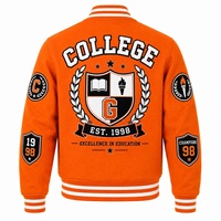 Veste universitaire de baseball tendance et unique pour hommes, grande taille, avec patchs vierges et broderies