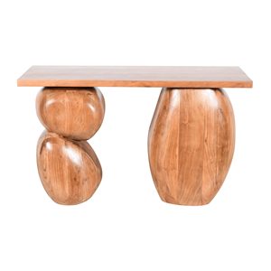Mesa Consola Escultural de Madera de Alta Calidad para Sala de Estar, Entrada y Decoración del Hogar con Estructura Resistente - Product Image 3