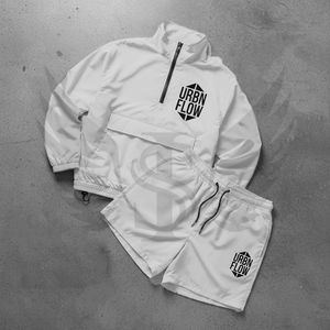 New Windbreaker Cotton Windproof Men <b>Zip</b>-<b>Up</b> <b>Jacket</b> and Shorts 2-Piece Set Printed Breathable Eco-Friendly Fitness sets - Product Image 6