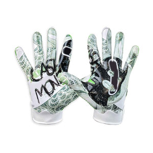 Gants de football américain pour receveur adulte Cash Money Doom avec paume ultra-adhérente et fermeture auto-agrippante personnalisable - Product Image 2