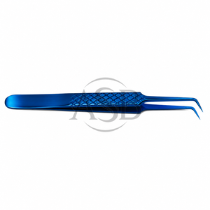 Pince à cils en acier inoxydable à angle de 90 degrés, forme en L, prise ferme, résistante à la transpiration, pointe fine, logo personnalisé, instrument de beauté - Product Image 2