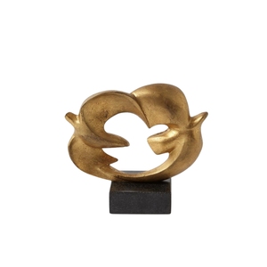 Escultura de Pájaro Metálica de Lujo con Acabado Dorado, Adorno de Mesa para Sala de Estar u Hotel, Venta al Por Mayor - Product Image 2