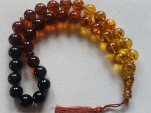 Chapelet de prière musulman en résine époxy cristalline de qualité supérieure, perles de Dhikr islamiques, accessoire de culte de luxe fait main - Product Image 3