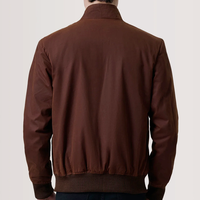 Blouson Bomber Marron Unisexe Professionnel Haut de Gamme avec Capuche Imperméable Coupe-Vent Élégant Minimaliste Décontracté Streetwear Haut de Gamme