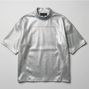 เสื้อยืดเจอร์ซีย์ผ้าฝ้ายแท้ 100% ประดับคริสตัลแบบกำหนดเอง สำหรับผู้ชาย หรูหรา สีเงินเมทัลลิก ลายดาว  ทรงโอเวอร์ไซส์ สไตล์สตรีทแวร์ - Product Image 1