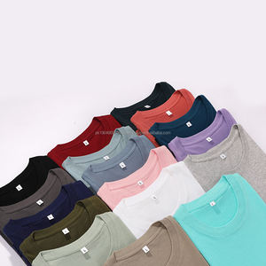 Venta al por mayor camisetas de manga larga logotipo personalizado Unisex impresión en blanco Blusa de algodón al por mayor calidad primavera camisas de cuello redondo - Product Image 2