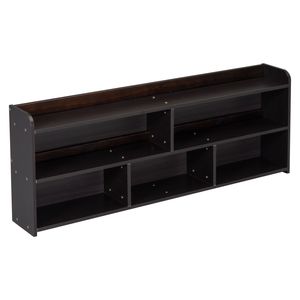 Letto matrimoniale imbottito Espresso con testiera libreria, cassetti contenitore sotto il letto e vano contenitore alla base del letto - Product Image 4