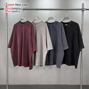 T-shirt OEM Ringer surdimensionné, effet vieilli, 100% coton épais, impression personnalisée, coupe slim, streetwear, vintage, délavé à l'acide, court, séchage rapide - Product Image 3