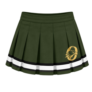 Conjunto de Uniforme Deportivo Verde Oliva con Estampado Dorado, Camiseta de Manga Corta y Falda Plisada, Ropa Deportiva para Equipos, Entrenamiento y Práctica, Personalizable - Product Image 4