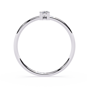 Anillo de Compromiso Solitario con Diamante Ovalado de Platino y Piedras Laterales Naturales, Certificado por GIA, Joyería Clásica para Mujer - Product Image 4